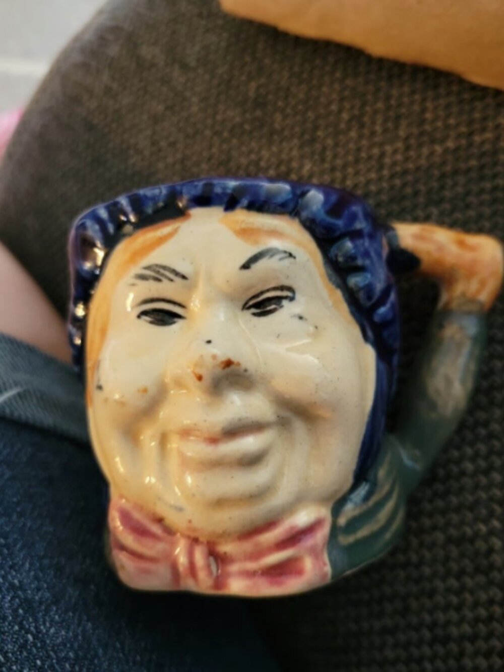 Small vintage FIGURAL TOBY CUP Made in Japan